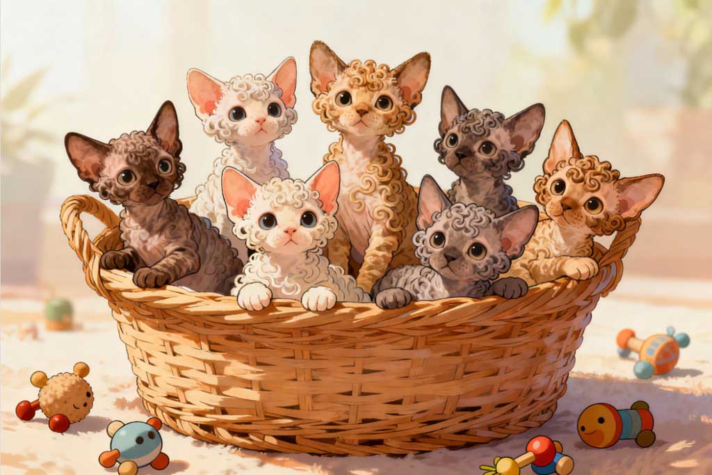Devon Rex kittens for sale from Great Elf cattery